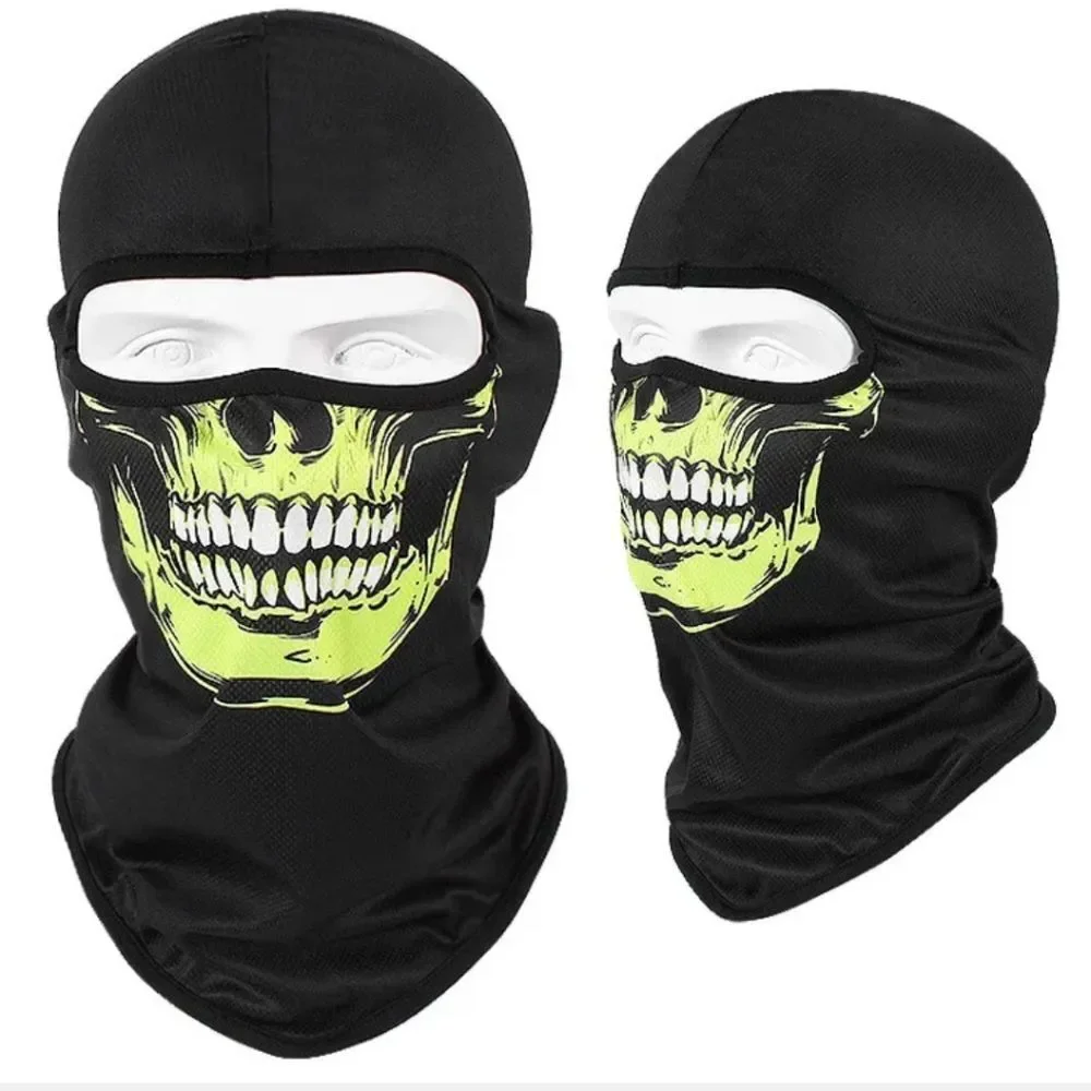 Tactical Skull Ghost Printed Full Face Mask Balaclava Halloween Ski Motorcycle